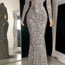 SEQUIN SILVER DRESS