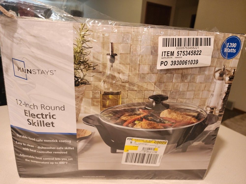 12 Inch Round Electric Skillet