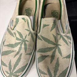 Vans weed leaf pixel canvas vintage sneakers