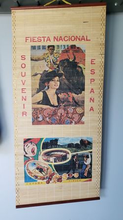 1987 Barcelona, Spain Bullfighting Wooden Poster