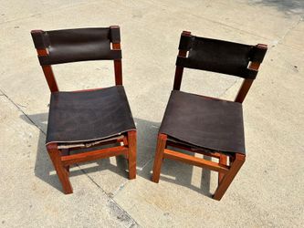 Designer Wood & Leather Chairs