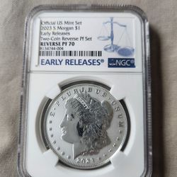 2023 Silver Morgan Dollar Early Release Reverse Proof 70