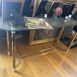 Glass Long Console Table