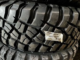 1 SEMI NEW LT 3712.50R18 BFGOODRICH MT 10 ply tire for $150 picked up or $200 installed and balance.  3712.50R18 37 12.50 18 37 x 12.50 R 18 37 12.50 