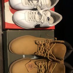 Timb boots (WHEAT) & Nike Cortez size 10 both