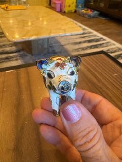 Vintage Chinese pig Cloisonné
