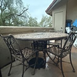 5pc Patio Table And Chairs Metal By woodard landgrave
