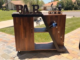 🔥 Home Bar Cart + Light-Up BAR Sign + Cocktail Set - $100 🔥
