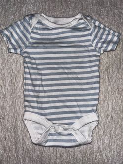 Baby Striped Short Sleeve Onesie