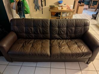 Brown Leather Couch