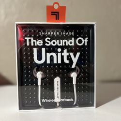 NEW IN BOX!  Sharper Image The Sound of Unity Wireless Earbuds!