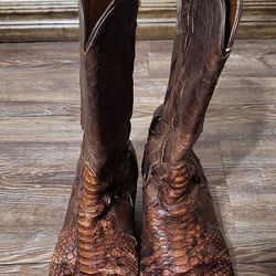 Women's Black Jack Snakeskin Cowboy Boots Sz 7.5 