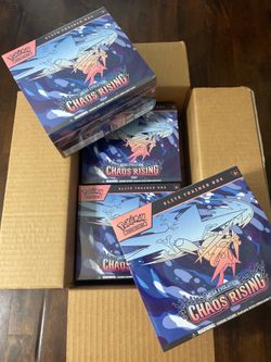 Pokemon Chaos Rising Elite Trainer Box Lot Of 4
