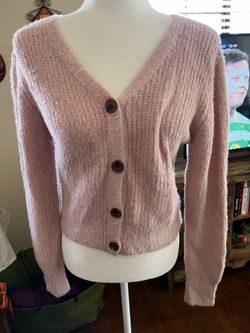 Cardigan Sweater Light Pink