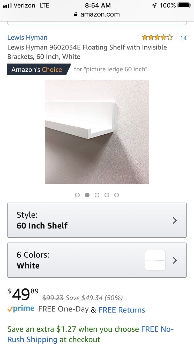 White shelf - brand new in box