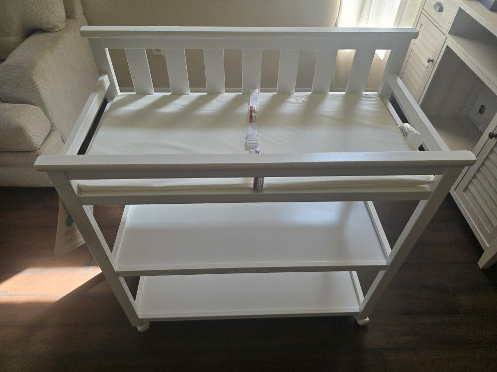 Baby Changing Table - White - Brand New
