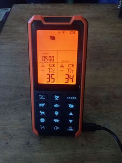 SMART THERMOMETER WIRELESS BLUETOOTH 300ft WITH 2 PROBES RECHARGEABLE DIGITAL SCREEN MONITOR
