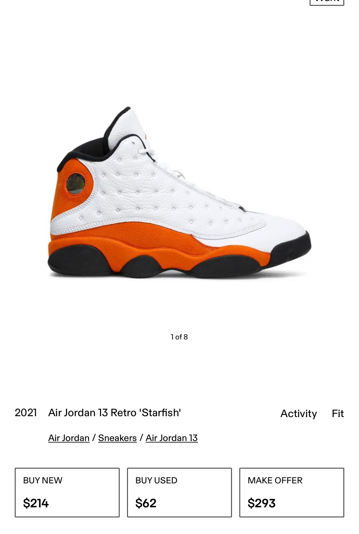 Jordan’s 13 Orange