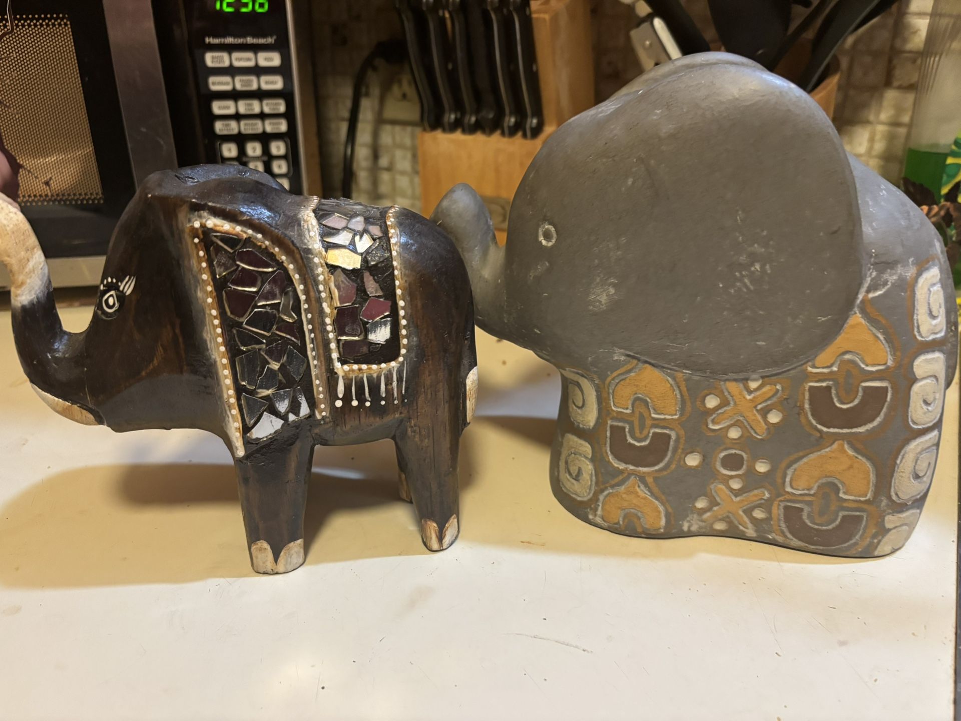 Two Unique Elephant Statues