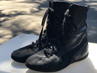 Puma Eskiva 361630-03 Remasters Black Leather Boots Size 8