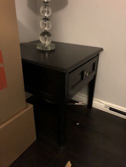 End table dark brown