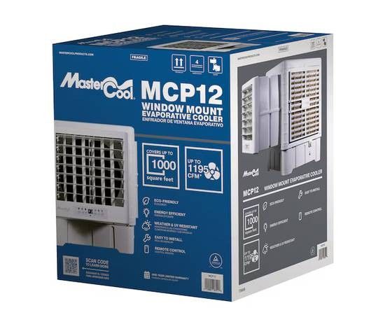 MasterCool Outdoor Window Evaporative Cooler - 1000-sqft with Motor!
