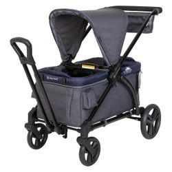 2-in-1 Collapsible Stroller Wagon Baby Trend Expedition Plus with Canopy, Storage Basket, 2 Storage Trays and 6 Bottle Holders Expedition 2-in-1 Stro