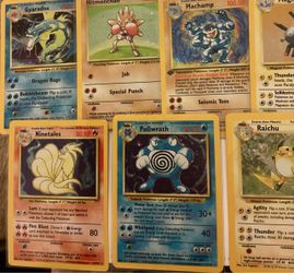 Vintage Holo Rare Pokémon Base Set Card Lot 1/102 to 16/102 LP