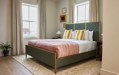 *Brand New* Anthropologie Autumn Bed - Shagreen Green, Queen