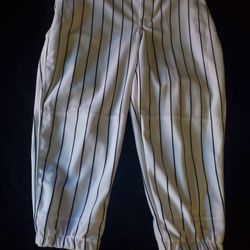 Black Pinstripe Baseball Pants