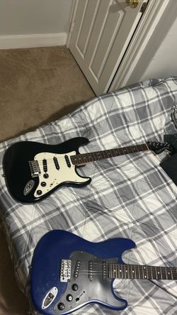 Squier stratocaster guitar