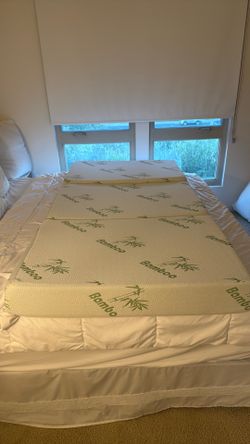 Fold Bamboo Memory Foam Mattress – Like New – $60
