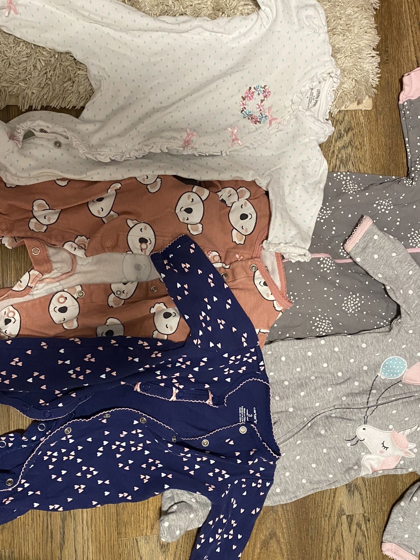 Baby Girl 3 Month Sleepers