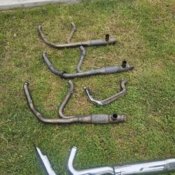 Harley-Davidson 2015 to 2023 M8 Head Pipes  and Chrome heat Shields 