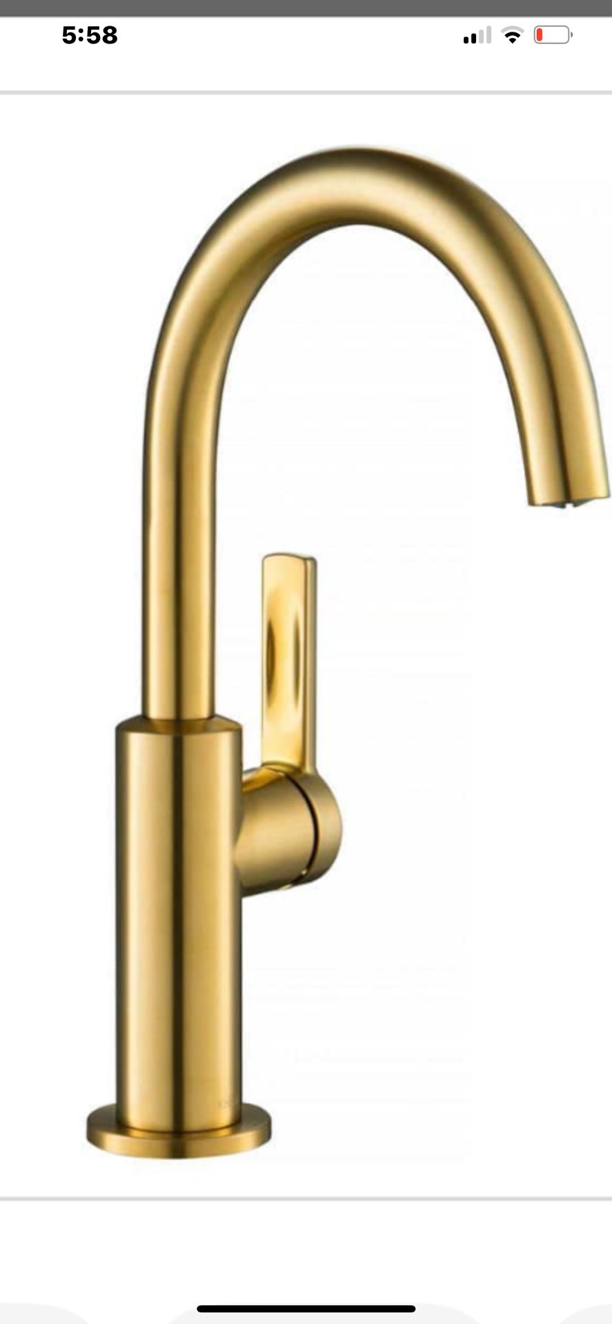 KRAUS Oletto Single-Handle Kitchen Bar Faucet in Brushed Brass