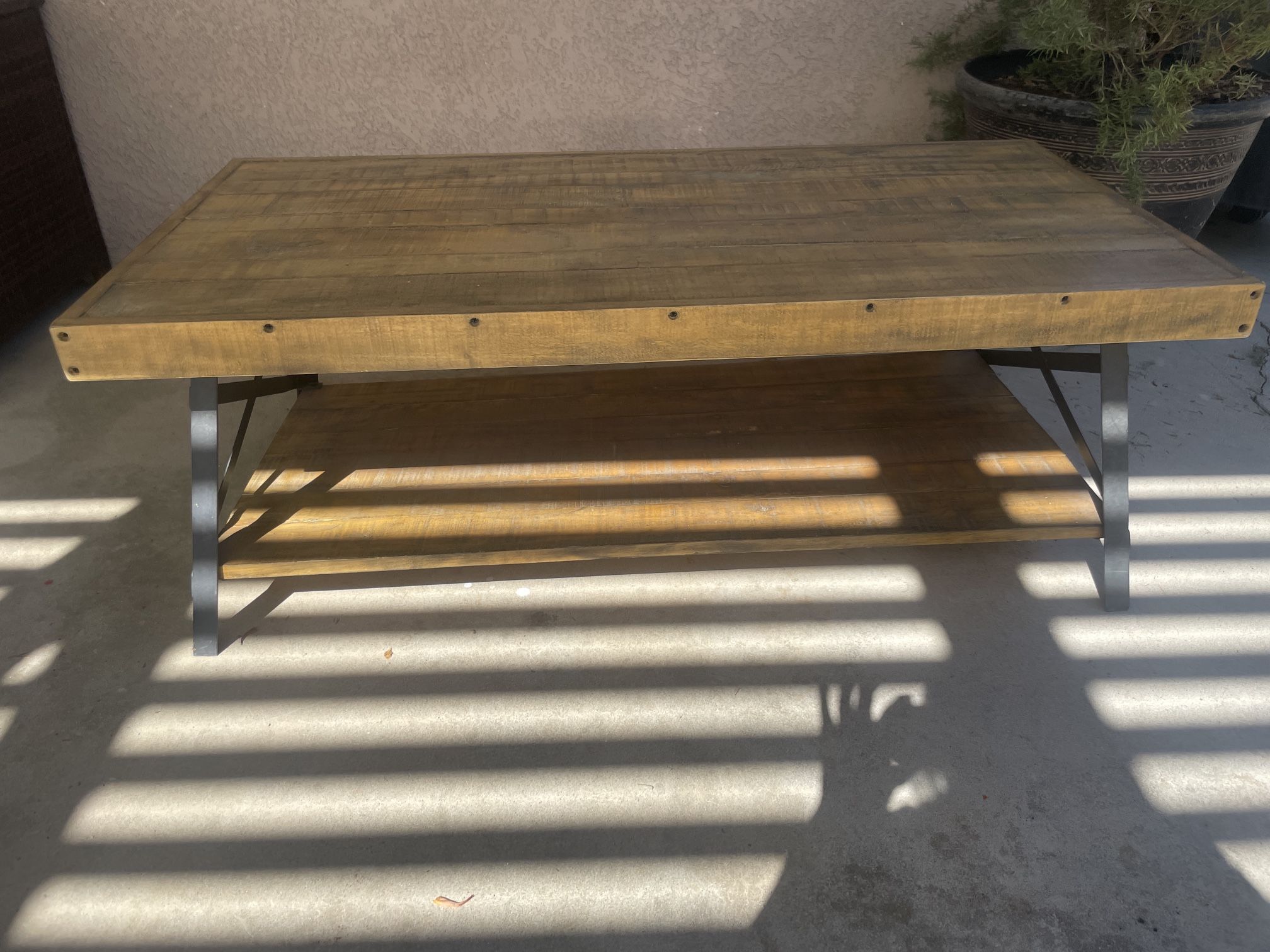 Indoor/ Outdoor Wood Coffee Table