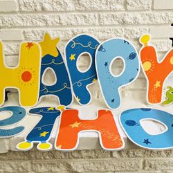 LARGE FOAM LETTERS Multi color Happy birthday 