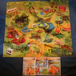 Set Of Dinosaurs + Fabric Playmat + 3 DVDs