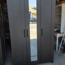 Large storage black with morror