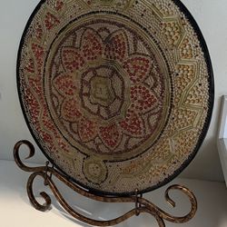 Large Pool & Patio Plate Decor w/Stand