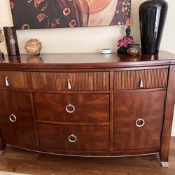 Mahogany Buffet Table Storage Cabinet Or Dresser