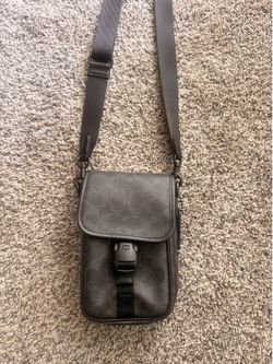 Coach Mens Gray and Black Satchel