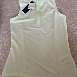 Brand New adidas Women's Ultimate365 Ottoman Printed Sleeveless Polo Shirt