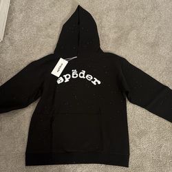Sp5der VVS Black Hoodie Size Medium/XL