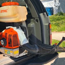 Leaf blower plus chemical spray 