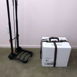 Foldable Luggage Cart and Carrying Strap with Handle