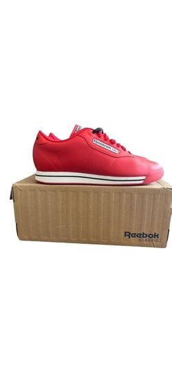 Reebok Womens Classic J95025 Red Lace Up Low Top Sneakers Shoes Size 6.5