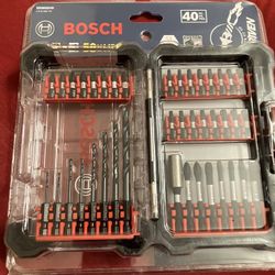 Bosch 40 piece drillbit tip set new in the box