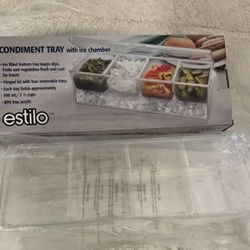 Condiment Tray with Ice Chamber