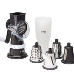 Miu Rotary Food Grater w/ Stainless Steel Drums Like New